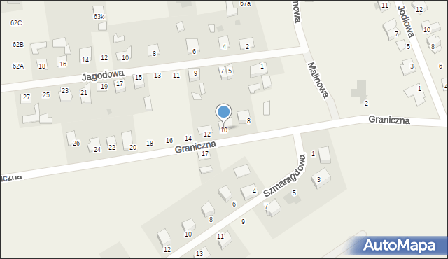 Jamielnik, Graniczna, 10, mapa Jamielnik