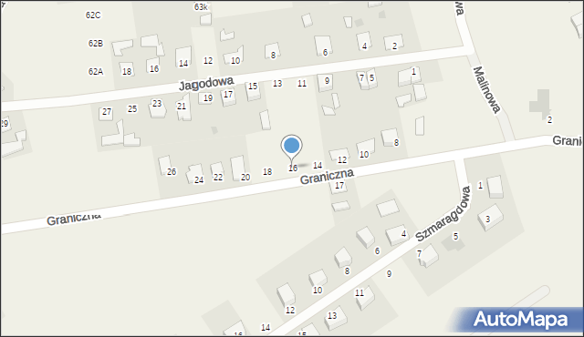 Jamielnik, Graniczna, 16, mapa Jamielnik
