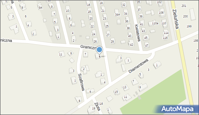 Jamielnik, Graniczna, 5, mapa Jamielnik