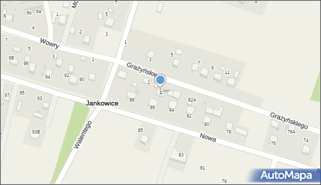 Jankowice, Grażyńskiego Michała, 4, mapa Jankowice