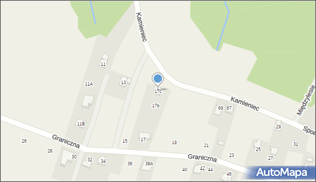 Janowice, Graniczna, 17c, mapa Janowice