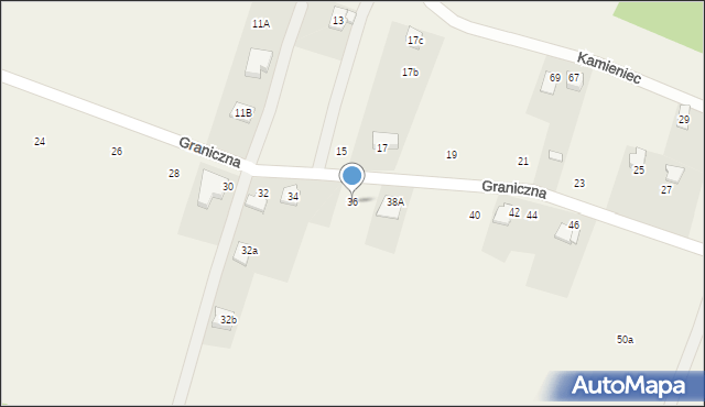 Janowice, Graniczna, 36, mapa Janowice