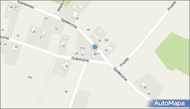 Janowice, Graniczna, 39, mapa Janowice