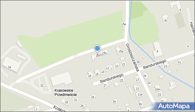 Jarosław, Grodziszczańska, 15c, mapa Jarosławia