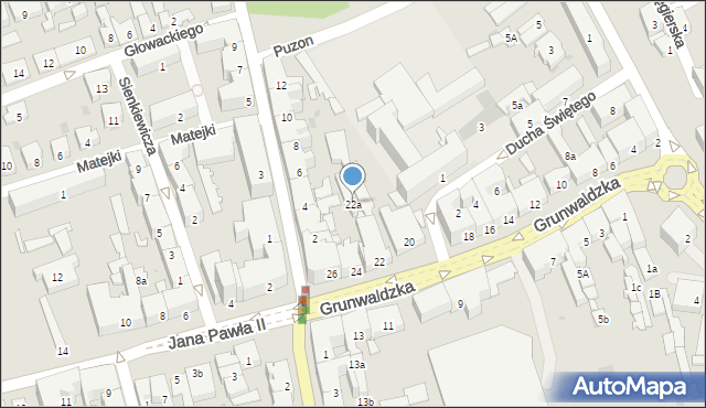 Jarosław, Grunwaldzka, 22a, mapa Jarosławia