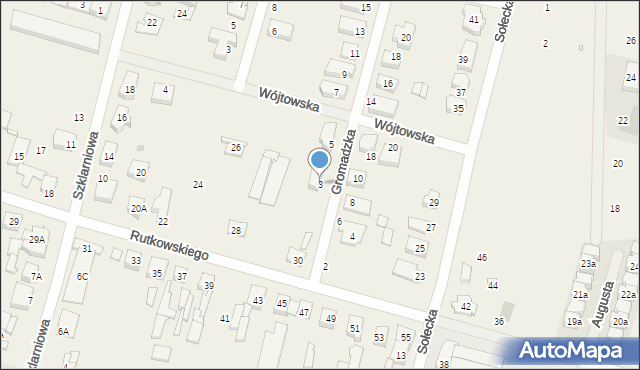 Jasin, Gromadzka, 3, mapa Jasin