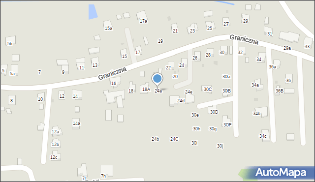 Jasło, Graniczna, 24a, mapa Jasła