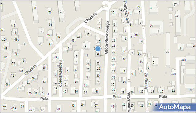 Jasło, Grota-Roweckiego Stefana, gen., 20, mapa Jasła