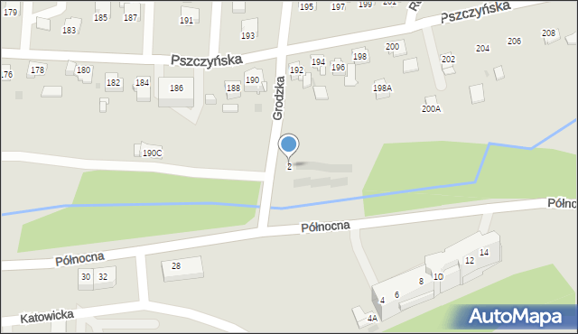 Jastrzębie-Zdrój, Grodzka, 2, mapa Jastrzębie-Zdrój