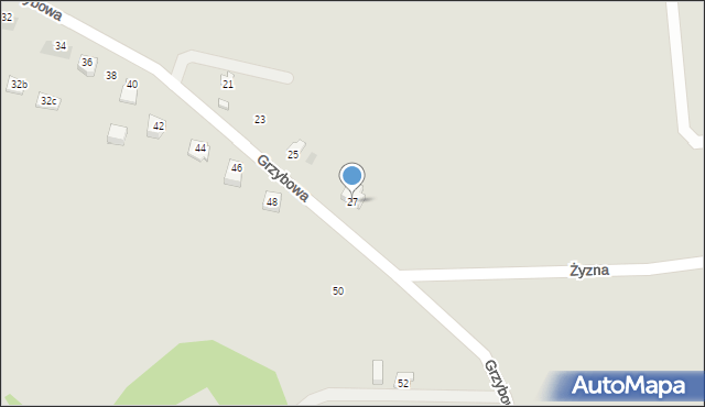 Jastrzębie-Zdrój, Grzybowa, 27, mapa Jastrzębie-Zdrój