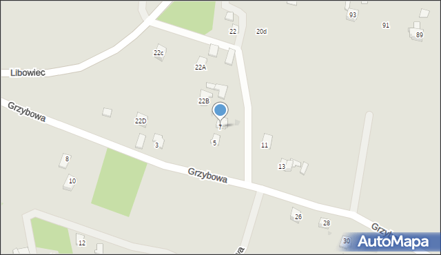 Jastrzębie-Zdrój, Grzybowa, 7, mapa Jastrzębie-Zdrój