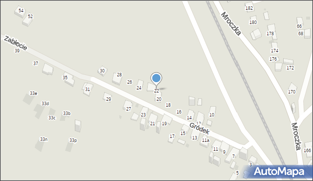 Jaworzno, Gródek, 22, mapa Jaworzno