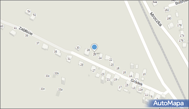 Jaworzno, Gródek, 26, mapa Jaworzno