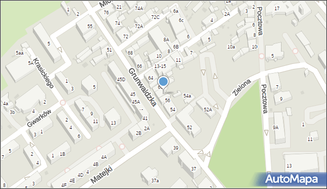 Jaworzno, Grunwaldzka, 58, mapa Jaworzno