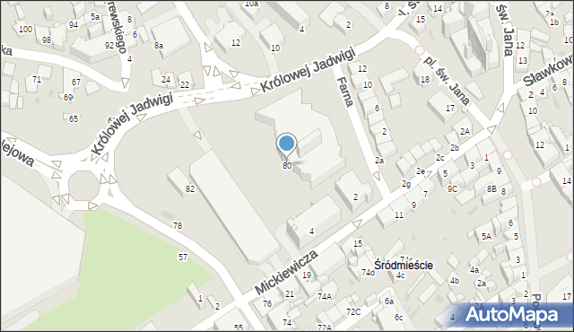 Jaworzno, Grunwaldzka, 80, mapa Jaworzno