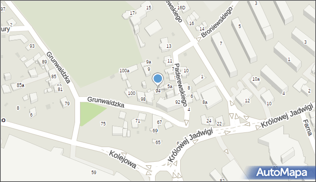 Jaworzno, Grunwaldzka, 94, mapa Jaworzno