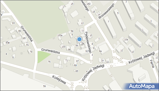 Jaworzno, Grunwaldzka, 94a, mapa Jaworzno