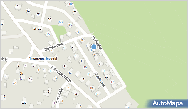 Jaworzno, Grzybowa, 5, mapa Jaworzno
