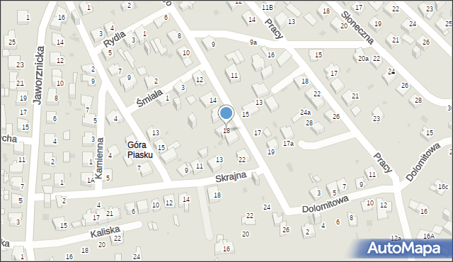 Jaworzno, Grota-Roweckiego Stefana, gen., 18, mapa Jaworzno