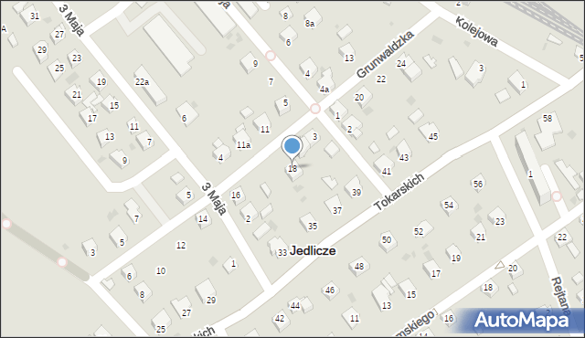 Jedlicze, Grunwaldzka, 18, mapa Jedlicze