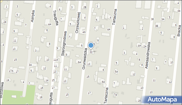 Jedlnia-Letnisko, Grunwaldzka, 11, mapa Jedlnia-Letnisko