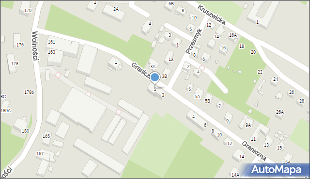 Jelenia Góra, Graniczna, 2, mapa Jelenia Góra