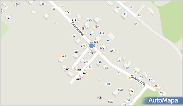 Jelenia Góra, Graniczna, 42, mapa Jelenia Góra