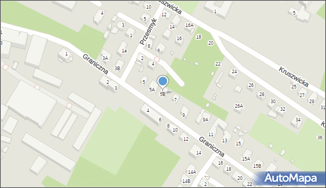 Jelenia Góra, Graniczna, 5B, mapa Jelenia Góra