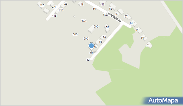 Jelenia Góra, Graniczna, 60, mapa Jelenia Góra
