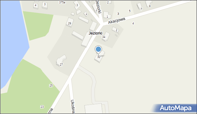 Jeziorki, Graniczna, 32, mapa Jeziorki
