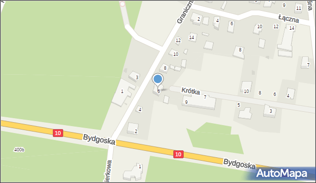 Jeziorki, Graniczna, 6, mapa Jeziorki