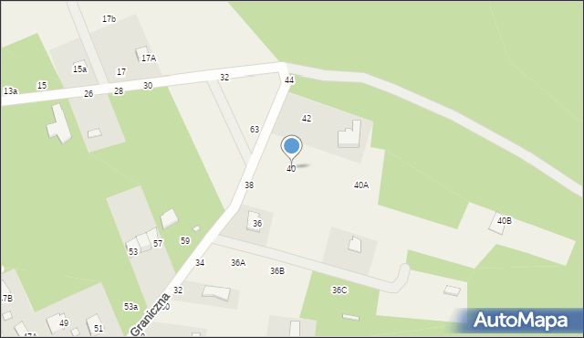 Jeziórko, Graniczna, 40, mapa Jeziórko