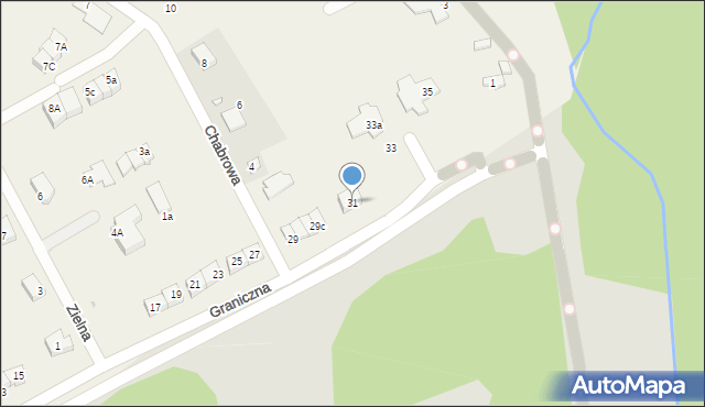 Jeżów Sudecki, Graniczna, 31, mapa Jeżów Sudecki