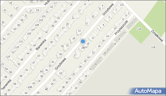 Józefosław, Grzybowa, 15C, mapa Józefosław