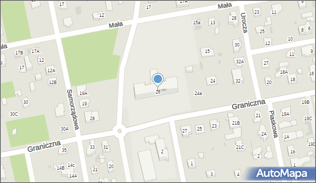 Józefów, Graniczna, 26, mapa Józefów