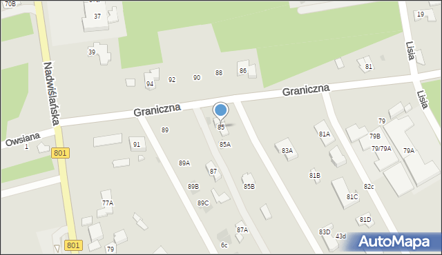 Józefów, Graniczna, 85, mapa Józefów
