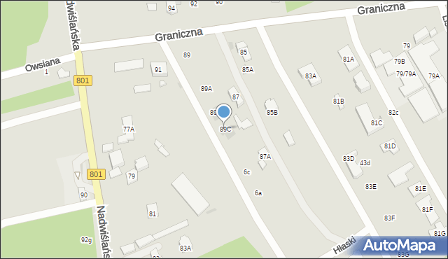 Józefów, Graniczna, 89C, mapa Józefów