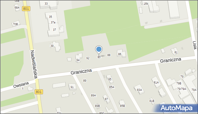 Józefów, Graniczna, 90, mapa Józefów