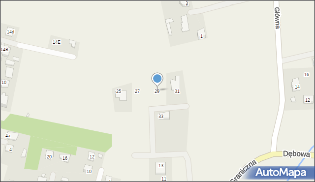 Julianów, Graniczna, 29, mapa Julianów