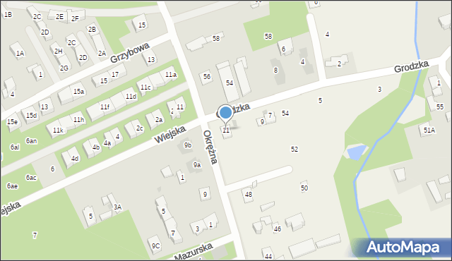 Kady, Grodzka, 11, mapa Kady