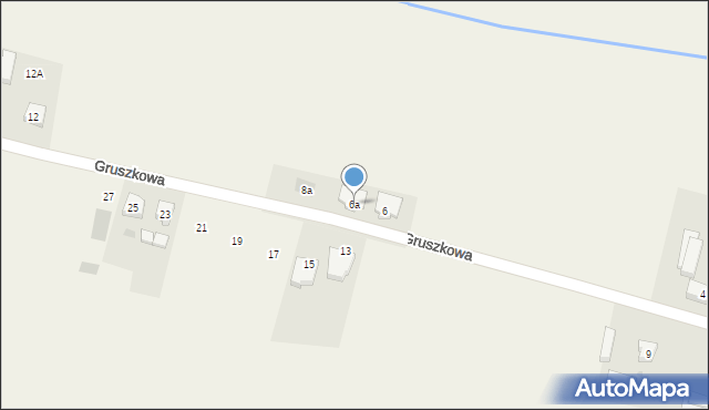 Kąkolewo, Gruszkowa, 6a, mapa Kąkolewo