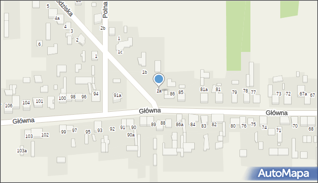 Kalej, Grodziska, 1a, mapa Kalej