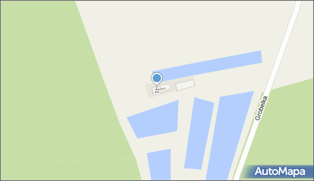 Kaleje, Grobelka, 22, mapa Kaleje