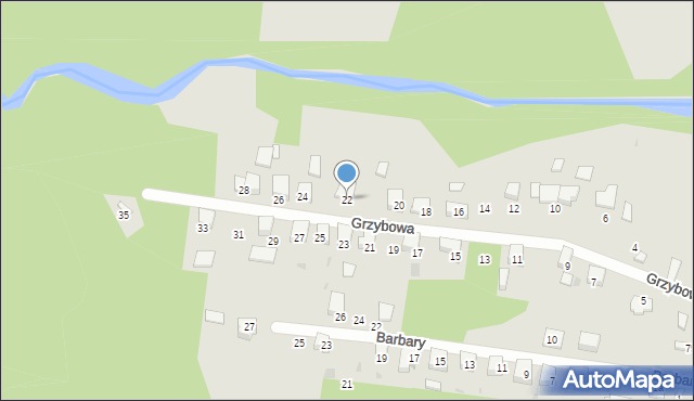 Kalety, Grzybowa, 22, mapa Kalety