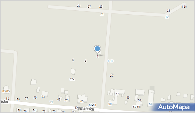 Kalisz, Grota-Roweckiego Stefana, gen., 1, mapa Kalisza