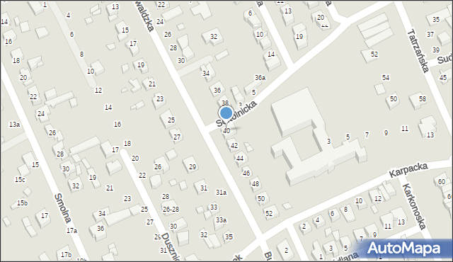 Kalisz, Grunwaldzka, 40, mapa Kalisza