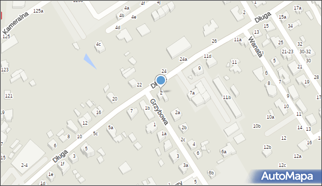 Kalisz, Grzybowa, 2, mapa Kalisza