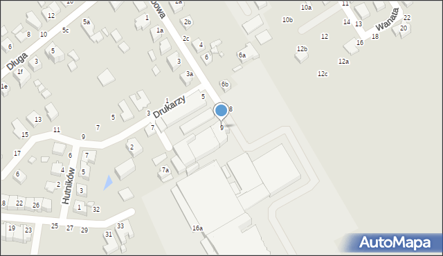 Kalisz, Grzybowa, 9, mapa Kalisza