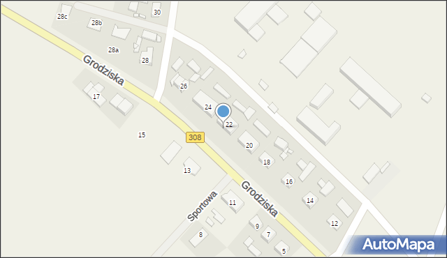 Kamieniec, Grodziska, 22/3, mapa Kamieniec