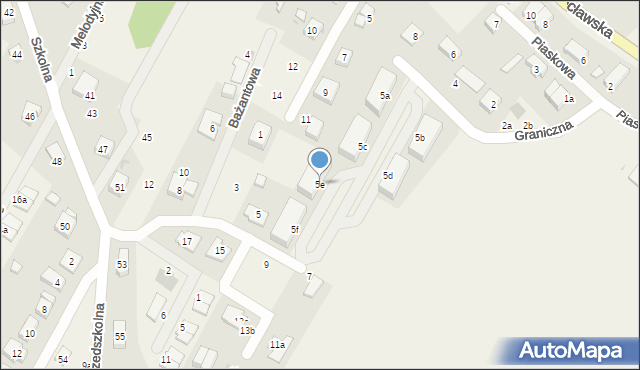 Kamieniec Wrocławski, Graniczna, 5e, mapa Kamieniec Wrocławski